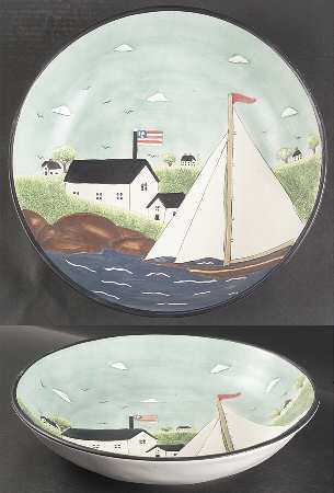 Coastal Breeze Chip Bowl/Plate for Chip & Dip Set