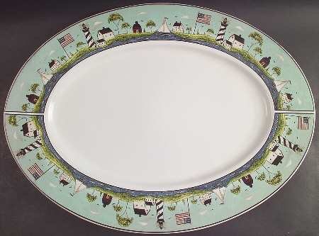 Coastal Breeze 21" Oval Serving Platter