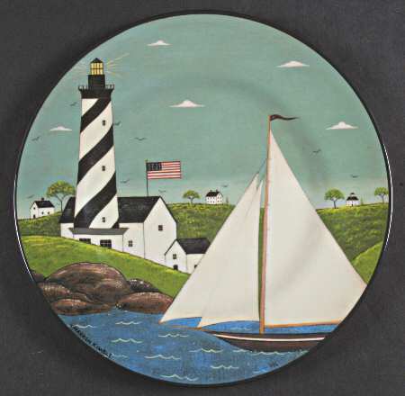 Coastal Breeze Plastic Salad Plate