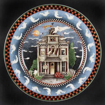 Haunted House Salad Plate