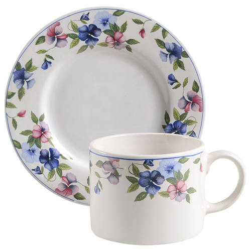 Freesia Flat Cup & Saucer Set