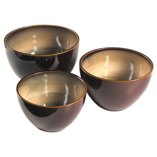 Nova Brown (3 Piece) Mixing Bowl Set