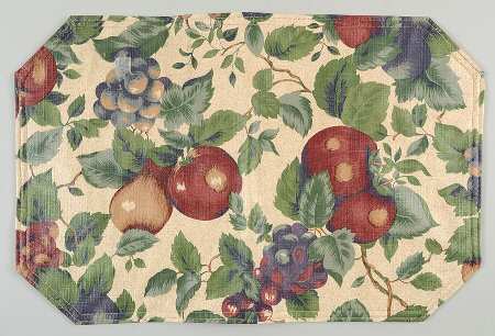 Sonoma (Tan Body, Rim Shape) Reversible Vinyl Placemat