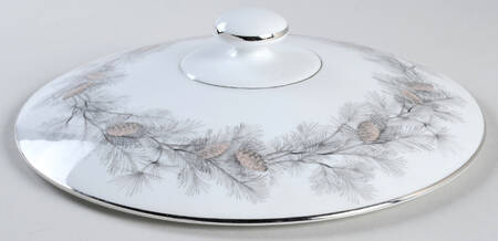 Sierra Pines (No #, Platinum Trim) Lid for Round Vegetable