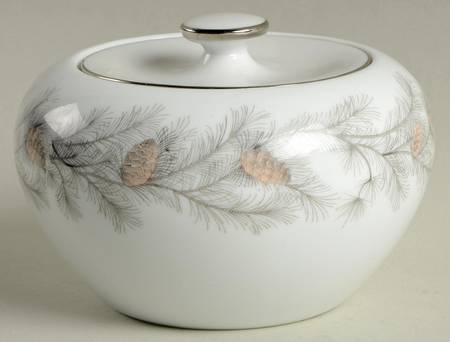 Sierra Pines (No #, Platinum Trim) Sugar Bowl & Lid
