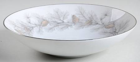 Sierra Pines (No #, Platinum Trim) Soup/Cereal Bowl
