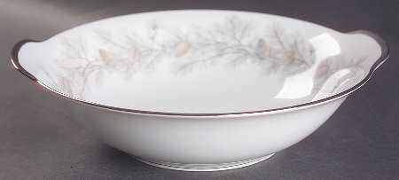 Sierra Pines (No #, Platinum Trim) 9" Round Vegetable Bowl