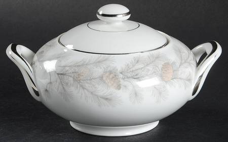 Sierra Pines (No #, Platinum Trim) Sugar Bowl & Lid