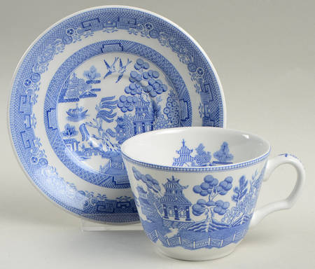 Georgian Collection Flat Cup & Saucer Set by Spode