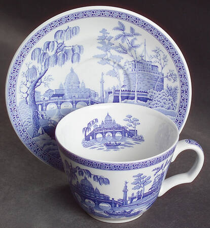Georgian Collection Flat Cup & Saucer Set by Spode
