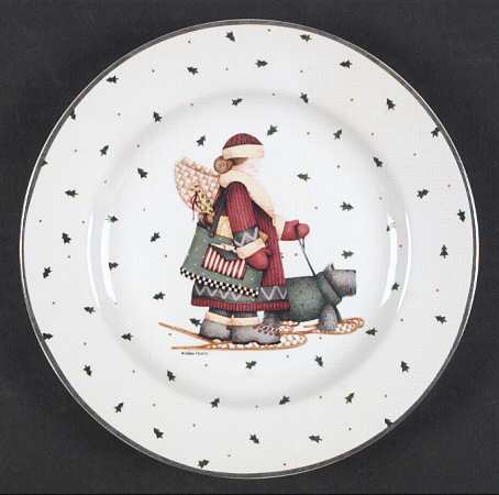 Sledding Characters Salad Plate
