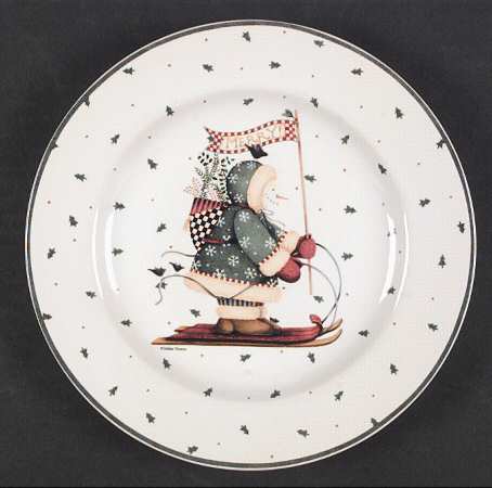 Sledding Characters Salad Plate
