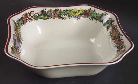 Christmas Memories 9" Square Vegetable Bowl