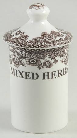 Delamere Brown Mixed Herb Spice Jar & Lid