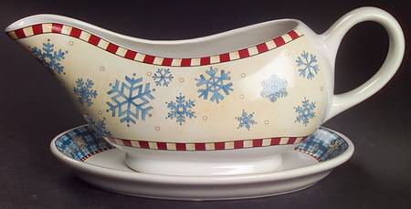 Snowflake Gravy Boat & Underplate/Relish