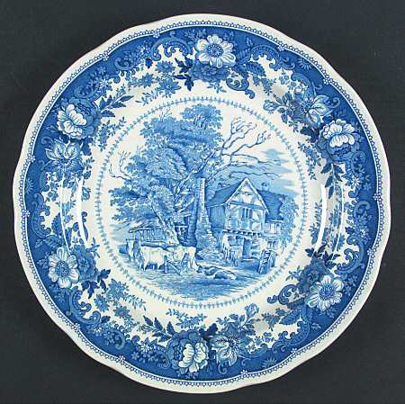 Williamsburg Country Scenes Dinner Plate by Spode