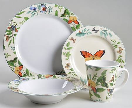 Butterflies 4 Piece Place Setting