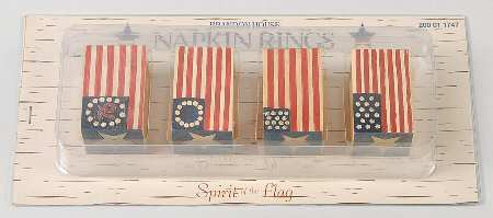 Spirit of The Flag Napkin Ring - Set of 4