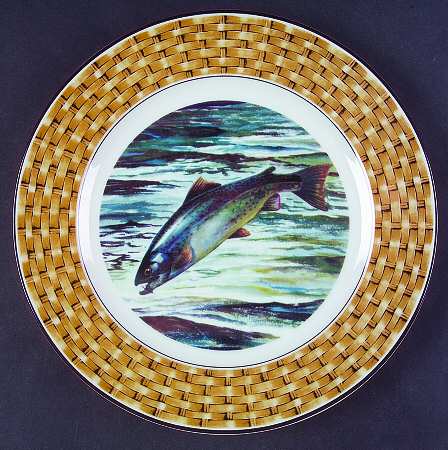 Fish Creel Luncheon Plate