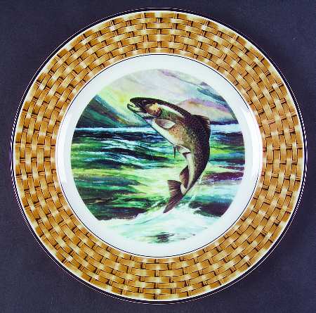 Fish Creel Luncheon Plate