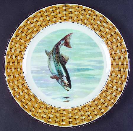 Fish Creel Luncheon Plate