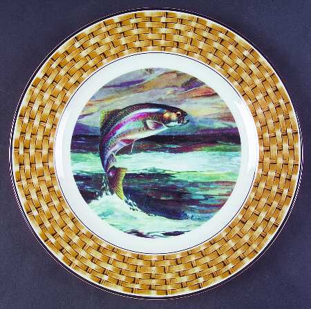 Fish Creel Luncheon Plate
