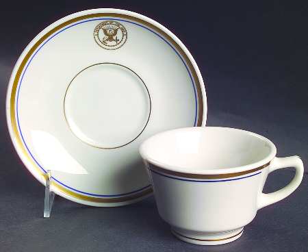 US Navy Footed Cup & Saucer Set