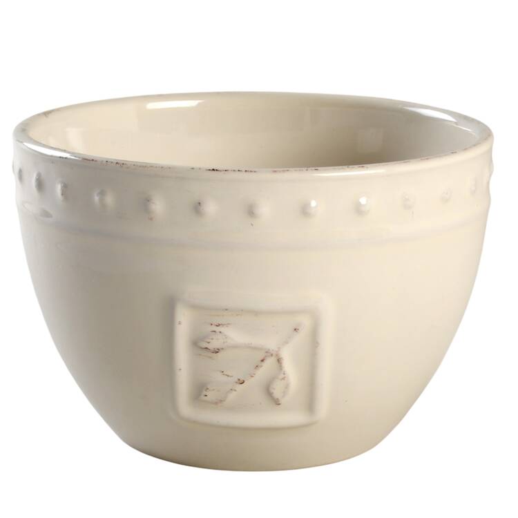 Sorrento Jicama (White, Terra Cotta Accents) 5" Mixing Bowl