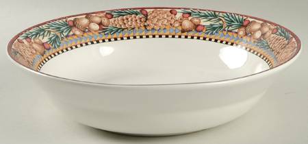 Pine Cone 9" Round Vegetable Bowl