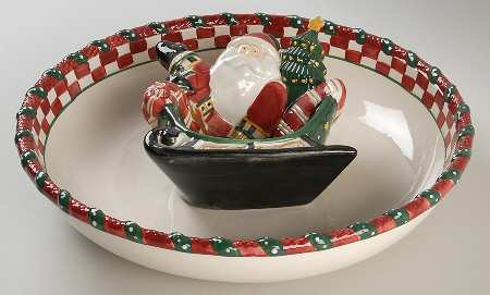 Santa's Spirit (2 Piece) Chip & Dip Set