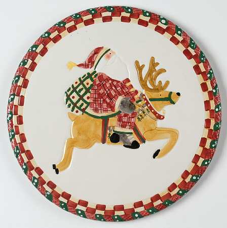 Santa's Spirit Sculpted Trivet