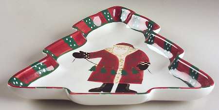 Santa's Spirit Large Tree Shaped Dish