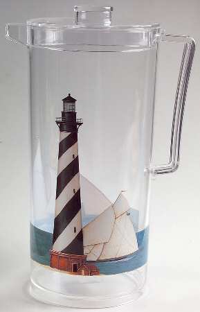 By The Sea (Made In Indonesia) 96 Oz Plastic Pitcher with Lid