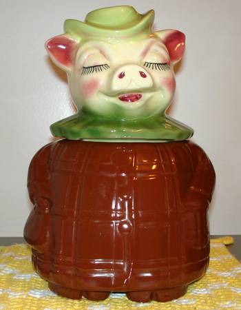 Winnie Pig Cookie Jar & Lid