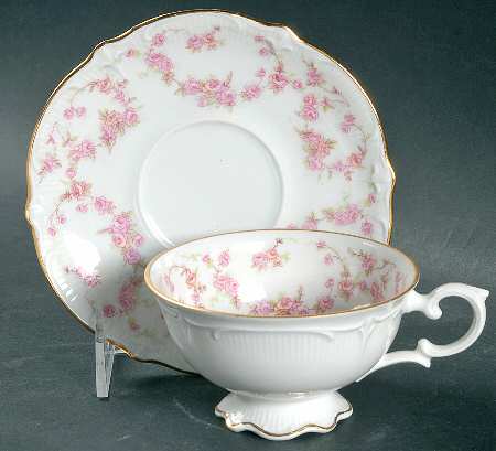 Bridal Rose Footed Cup & Saucer Set