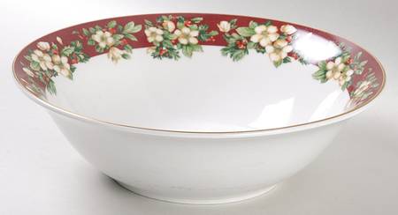 Splendor Burgundy 9" Round Vegetable Bowl