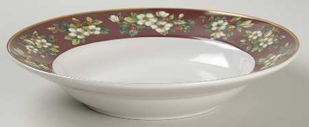 Splendor Burgundy Rim Soup Bowl