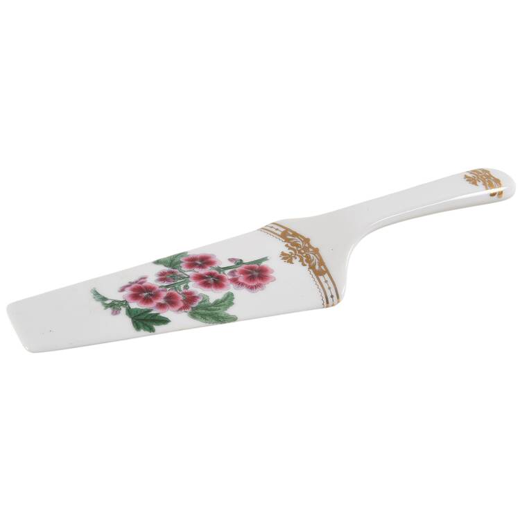 Golden Botanical Solid Ceramic Pie/Cake Server by Sadek