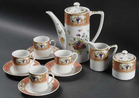 Sevres 13 Piece After Dinner Coffee Set