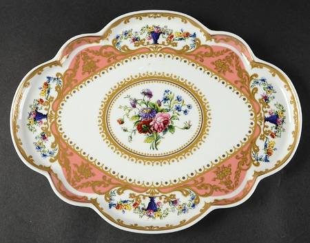 Sevres 12" Oval Scalloped Tray