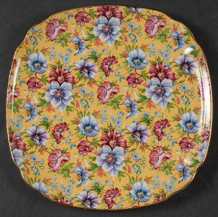 Sophie Chintz Square Salad Plate