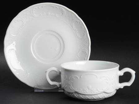 SCD43 Flat Cream Soup Bowl & Saucer Set