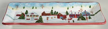 Christmas Valley Bread Tray