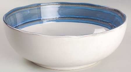 Waves Blue 9" Round Vegetable Bowl