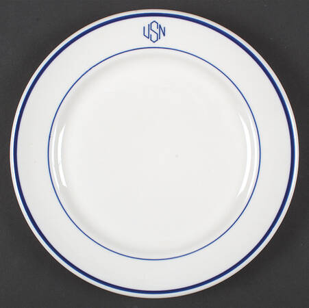 US Navy Mess Wardroom Officer Dinner Plate