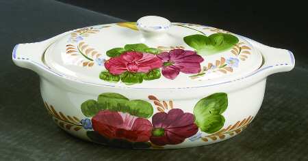 Belle Fiore 1 Quart Oval Covered Casserole