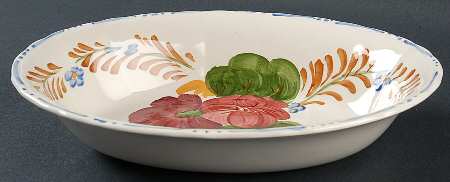 Belle Fiore 9" Oval Vegetable Bowl