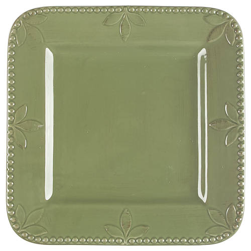 Sorrento Oregano (Green) Square Dinner Plate