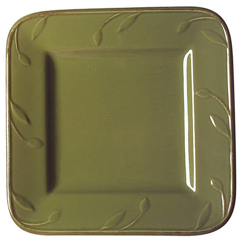 Sorrento Oregano (Green) Square Salad Plate