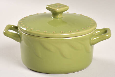 Sorrento Oregano (Green) Individual Casserole & Lid